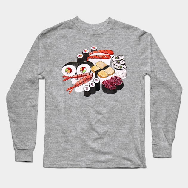 Sushi! Long Sleeve T-Shirt by louweasely